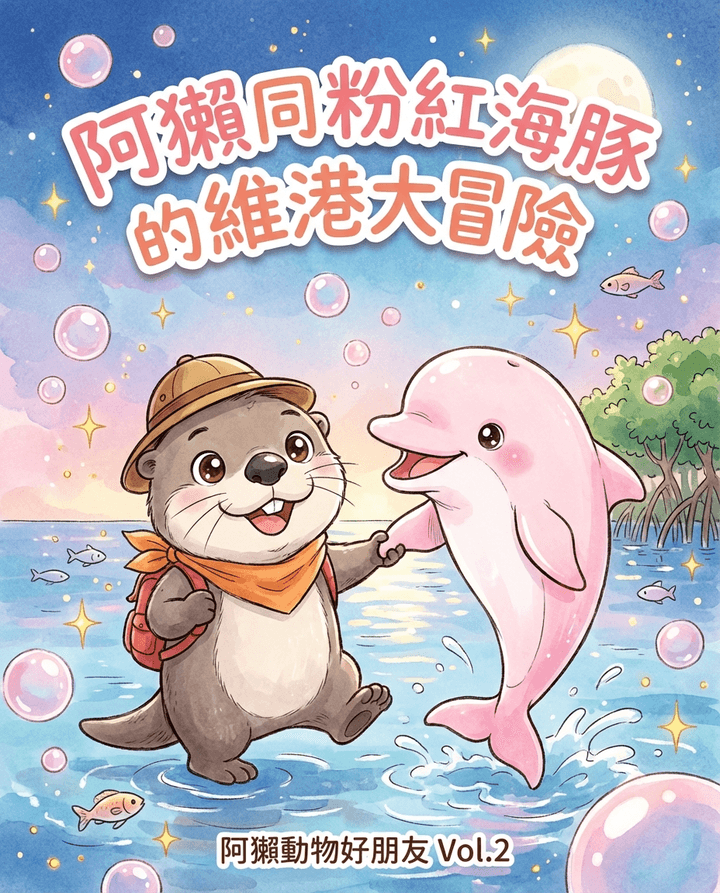 探險小站真實作品：繪本封面《阿獺動物好朋友》系列